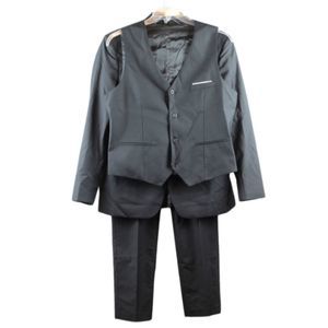 Boyland Black Men's 3 Piece Suit Vest Blazer Pants Set Large 001